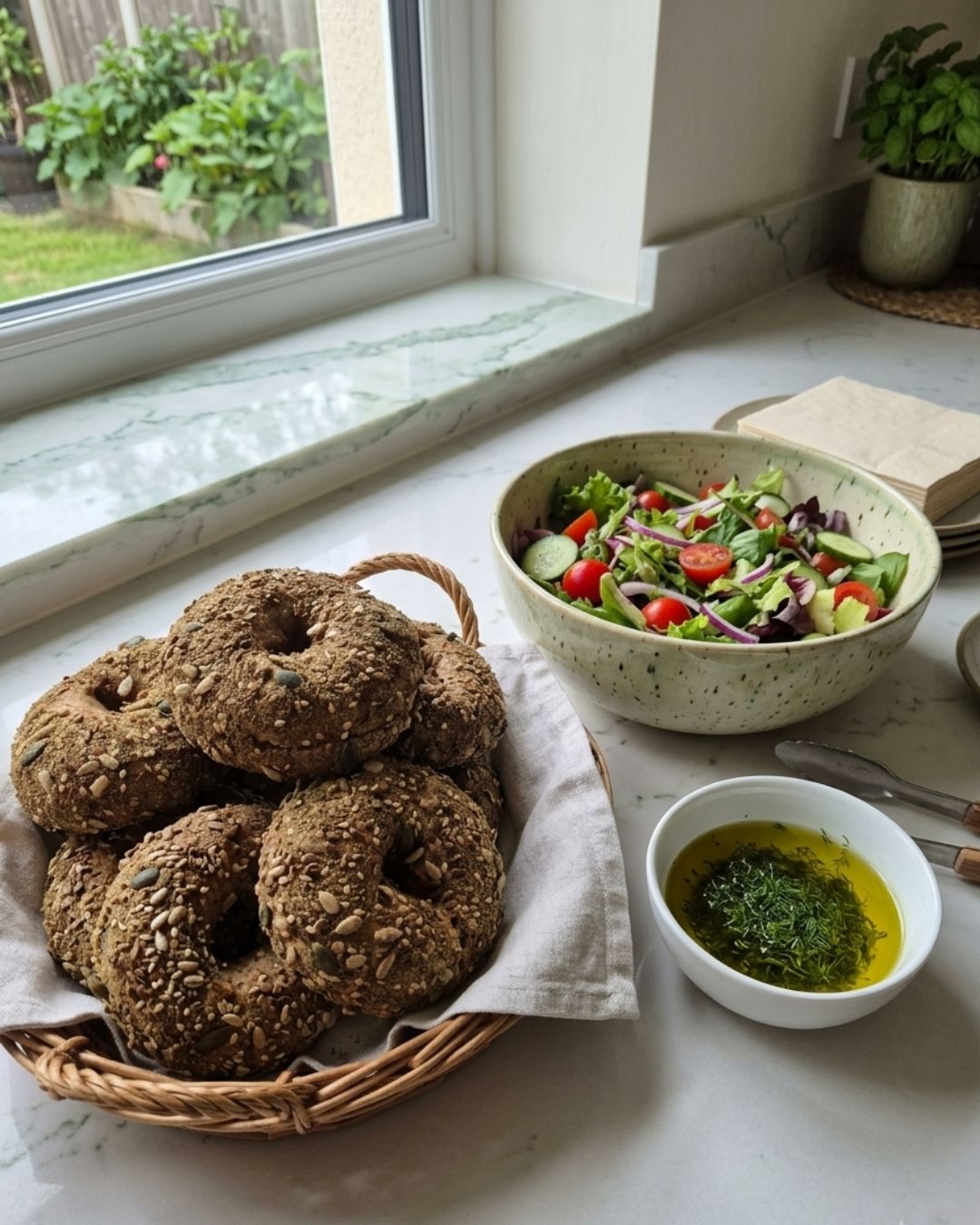 גלו מתכון עבור בייגל סובין כוסמין אמריקאי. פתרון מנחם לעיכול קליל ובטן שקטה.