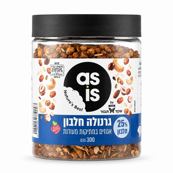 גרנולה חלבון אגוזים במתיקות מעודנת אז איז שקד תבור